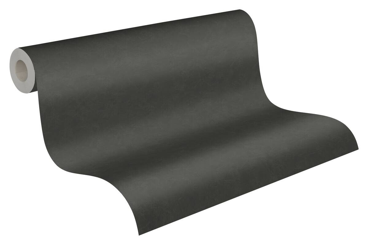 A.S.Creation Vliestapete New Life Uni schwarz B/L: ca. 53x1005 cm