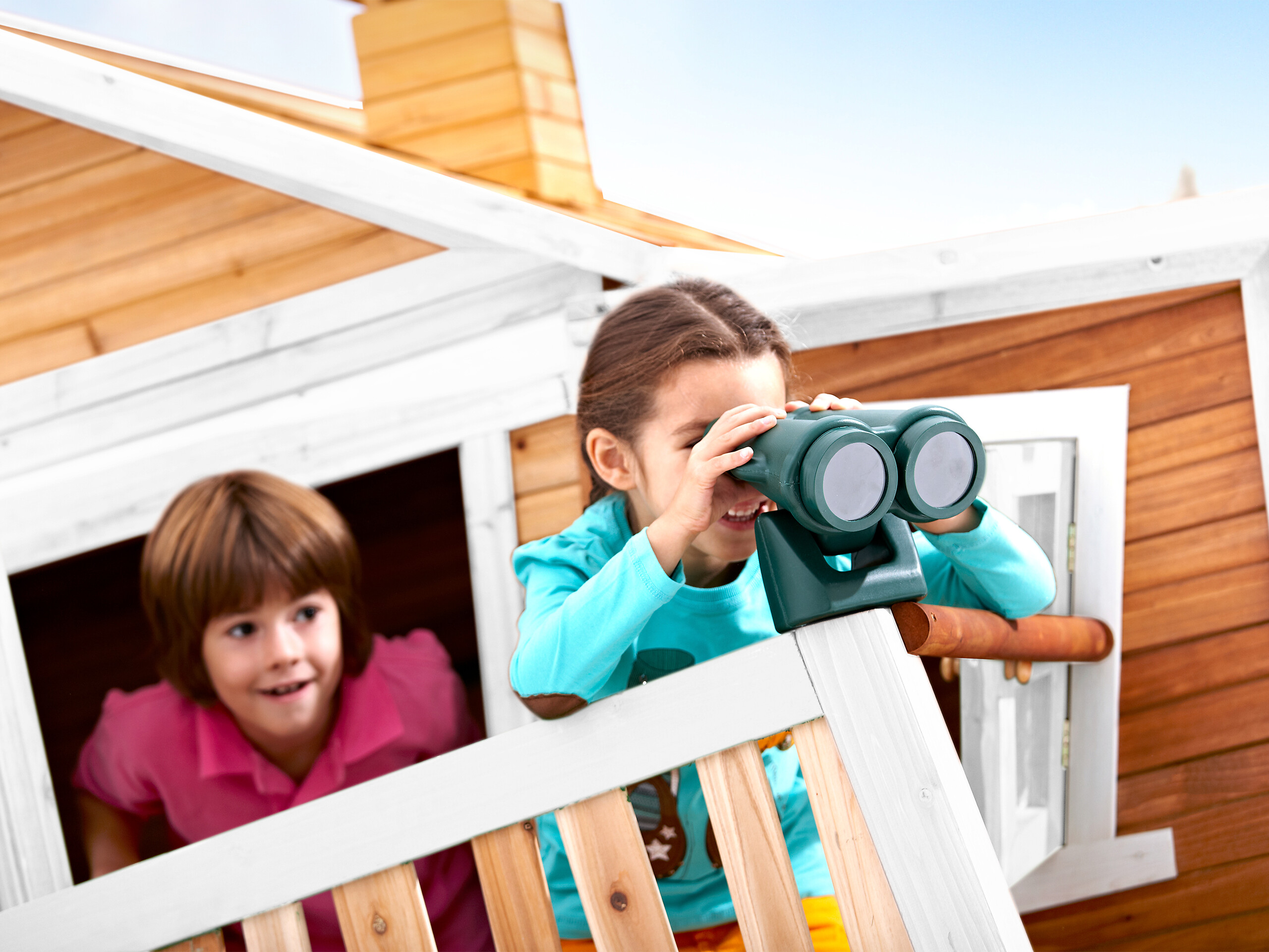 AXI Spielhaus Max braun B/H/L: ca. 432x288x193 cm