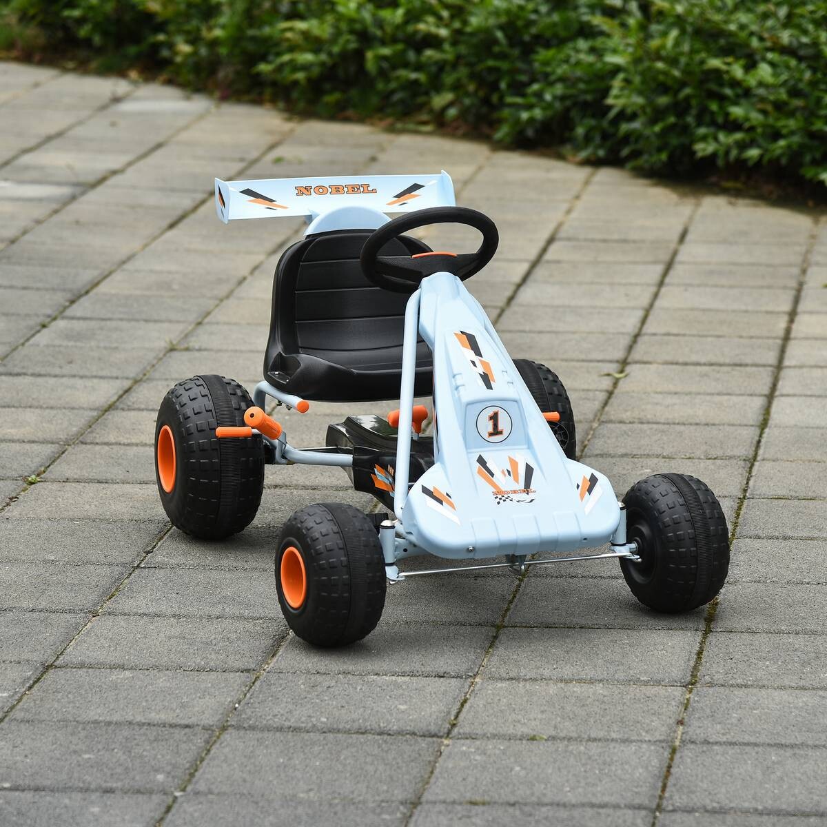 HOMCOM Kinder-Go-Kart hellblau B/H/L: ca. 66x59x97 cm