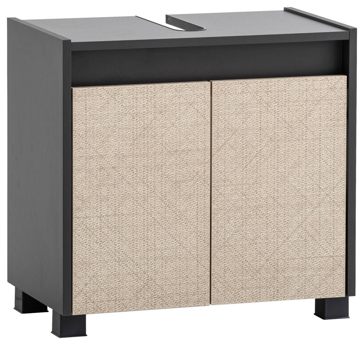 Waschbeckenunterschrank Sander anthrazit B/H/T: ca. 56,9x54,6x33 cm