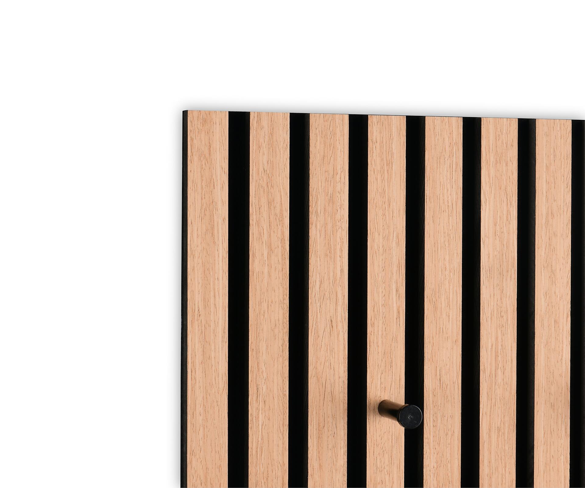 Wandgarderobe Grace Eiche schwarz B/H/T: ca. 60x30x7 cm