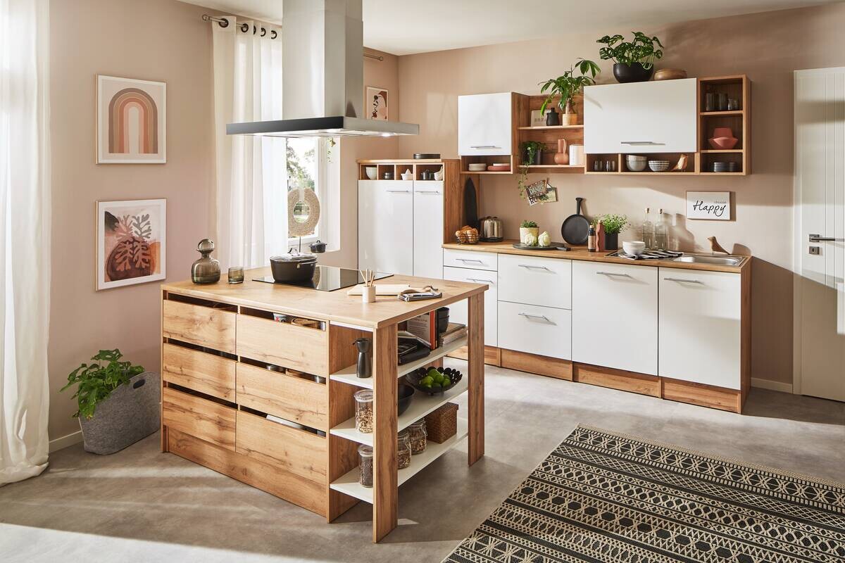 Respekta Winkelküche Hilde weiß matt B/H/T: ca. 310x205x60 cm