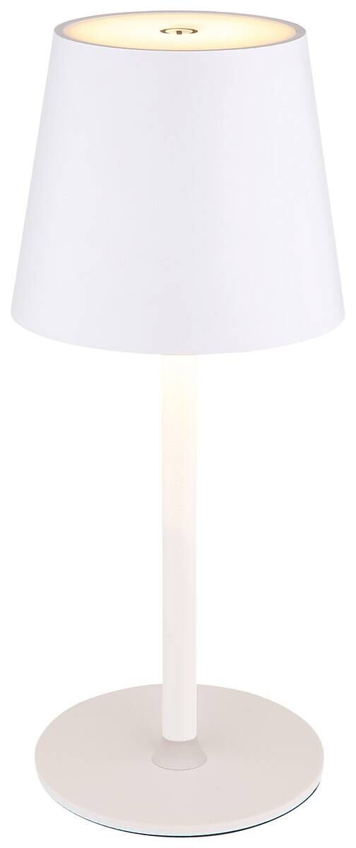 Tischleuchte weiß H/D: ca. 36x10,6 cm