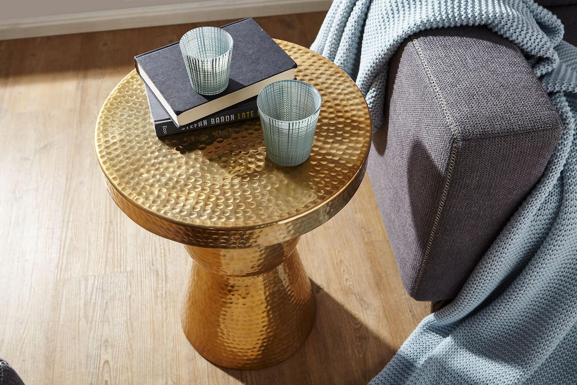 Beistelltisch gold Aluminium B/H/T: ca. 43x59x43 cm