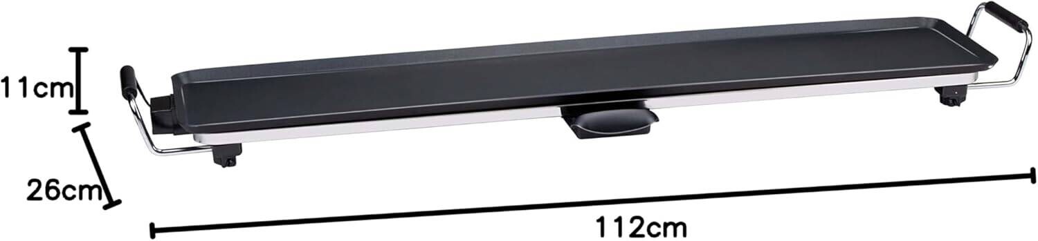 alpina Elektro-Tischgrill schwarz Metall B/L: ca. 100x20 cm