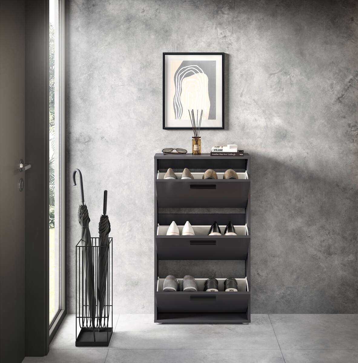 Schuhkipper SAM anthrazit B/H/T: ca. 59x103x17 cm