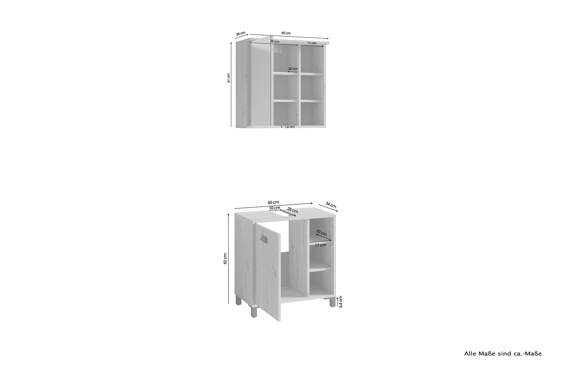 Badezimmer-Set WELLNESS, Set 2-tlg. weiß