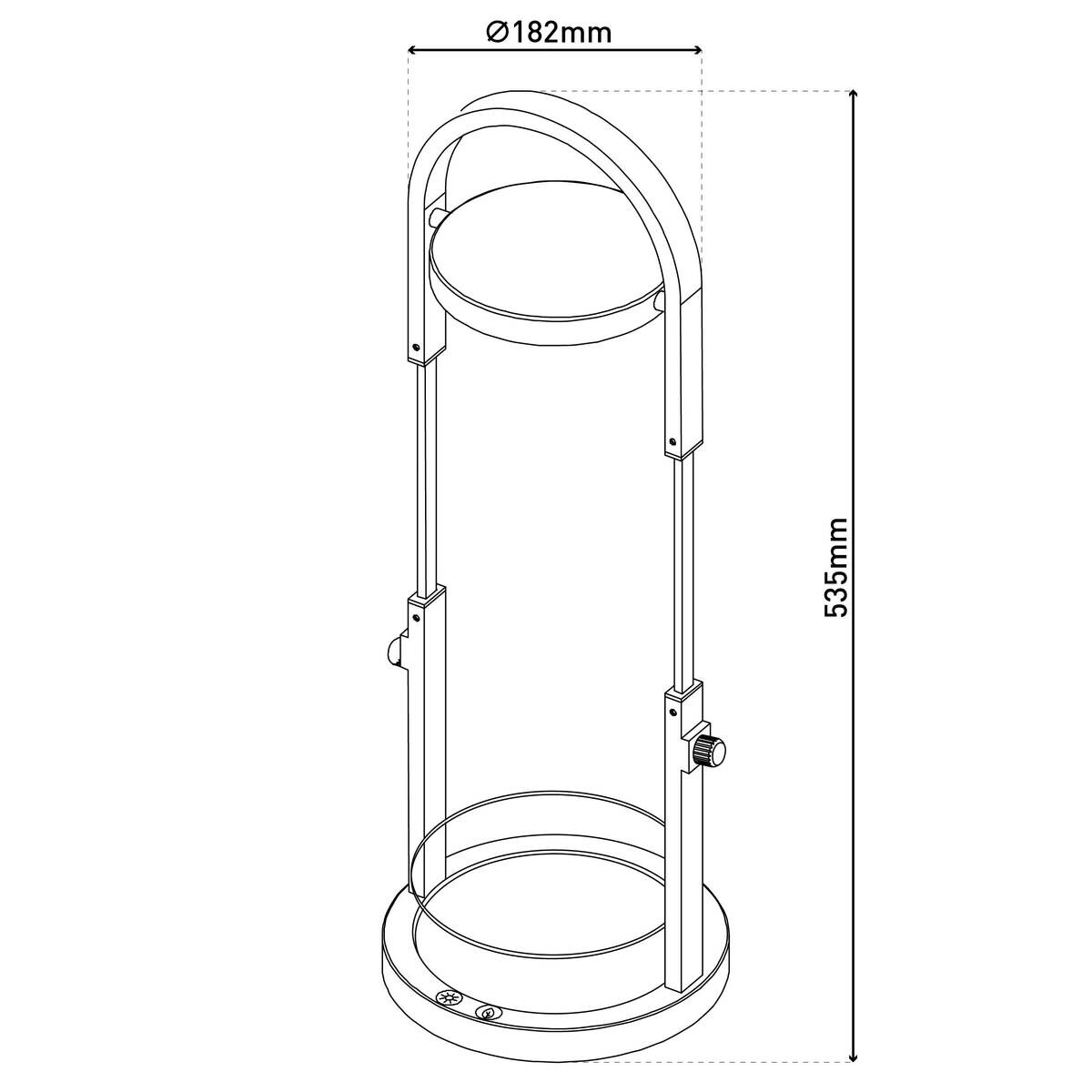 Näve Leuchten Tischleuchte 3176222 schwarz weiß Metall Kunststoff H/D: ca. 53,5x18,2 cm null 20 Brennstellen