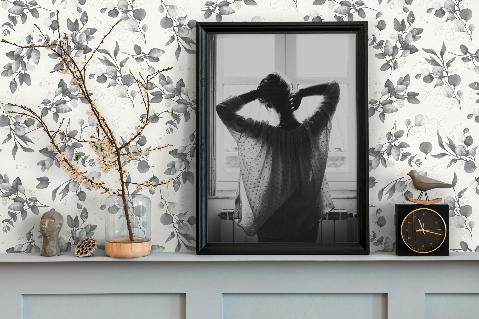 A.S.Creation Vliestapete grau weiß schwarz B/H/D: ca. 53x1005x7,6 cm