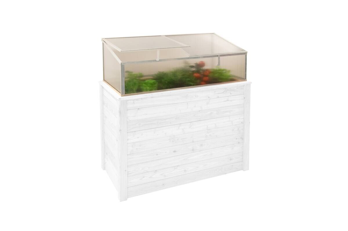 Westmann Frühbeetaufsatz Genus silber B/H/L: ca. 95x29x62 cm