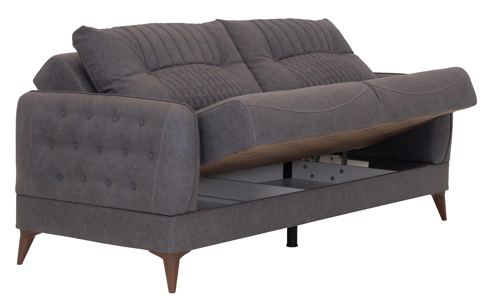 Sofa 3-2-1 Mislina blaugrau Microfaser