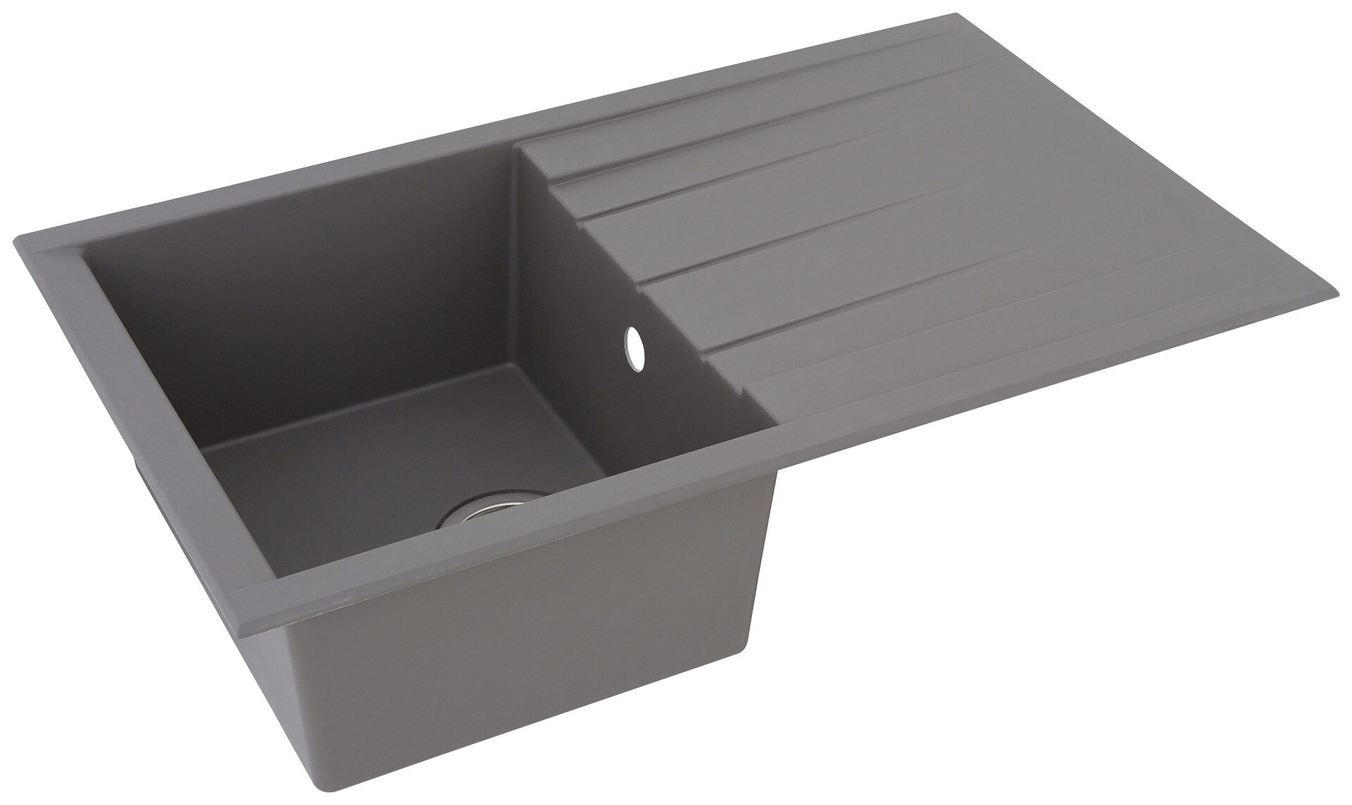 Respekta Einbauspüle Houston 80 x 50 G Beton grau Mineralite B/H/T: ca. 80x21x50 cm