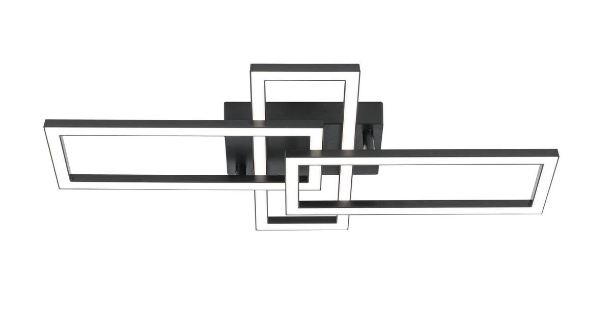 Nolo Deckenleuchte Tahnee schwarz Kunststoff B/H/L: ca. 35x8x64 cm