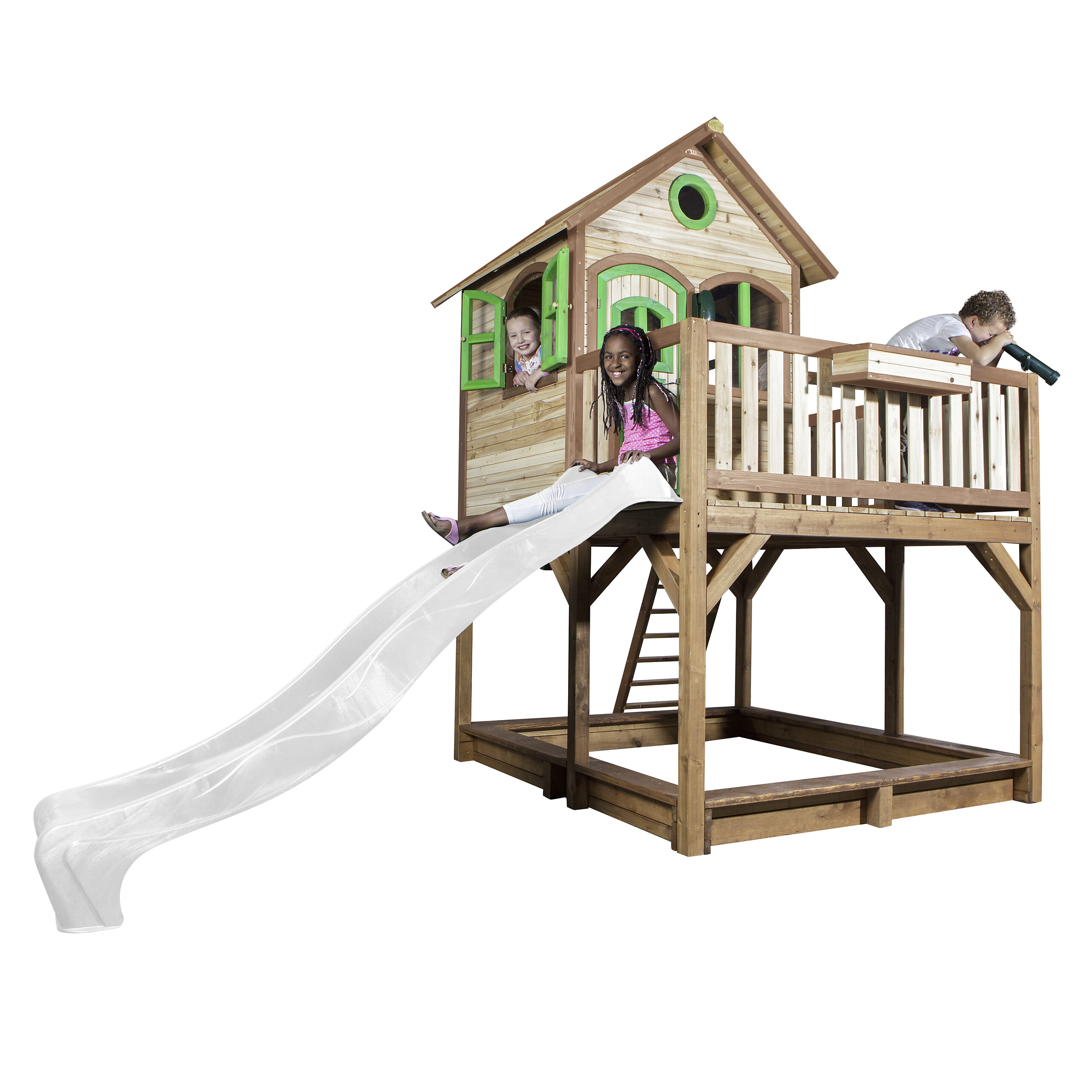 AXI Spielhaus Liam braun B/H/L: ca. 377x291x255 cm
