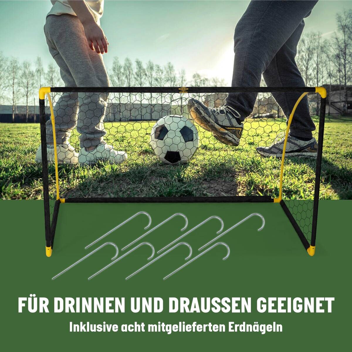 Fußballtor gelb B/H/T: ca. 180x120x91 cm