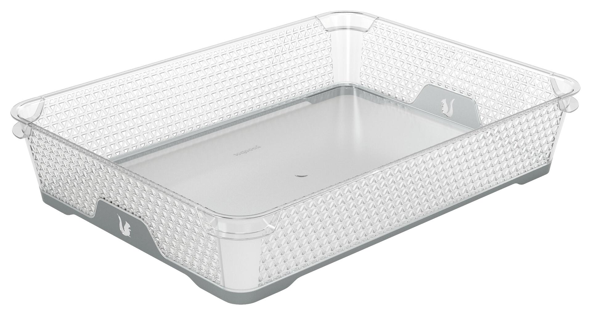 keeeper Stapelkörbchen grau B/H/L: ca. 26,5x7x36 cm