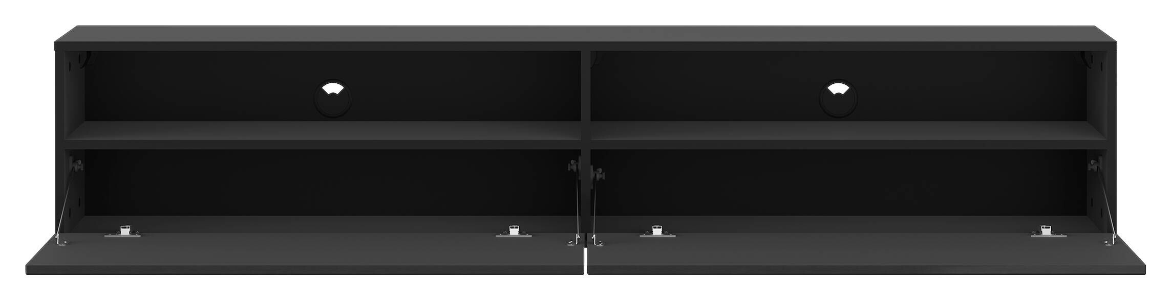 TV-Lowboard Otis schwarz Hochglanz B/H/T: ca. 180x37x32 cm