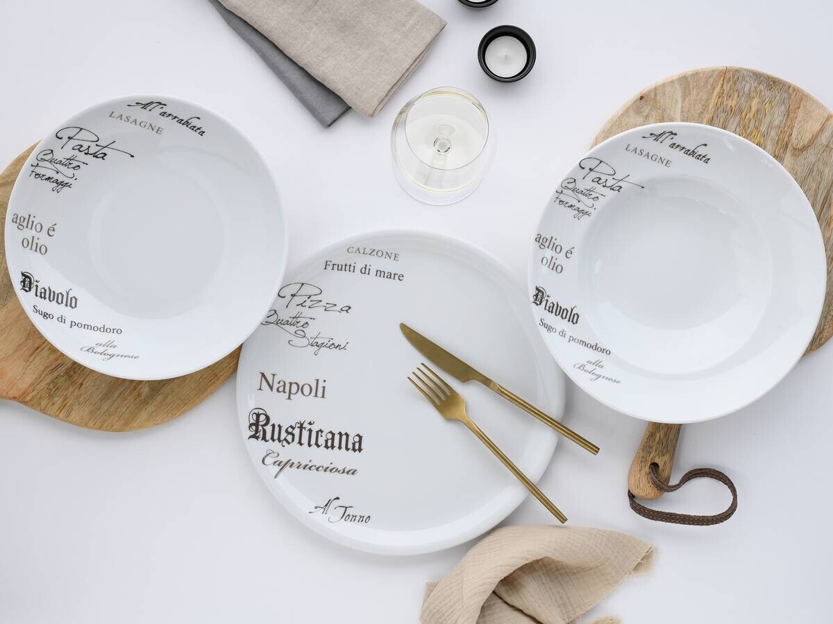 CreaTable Teller-Set Europa Gustoso weiß Porzellan