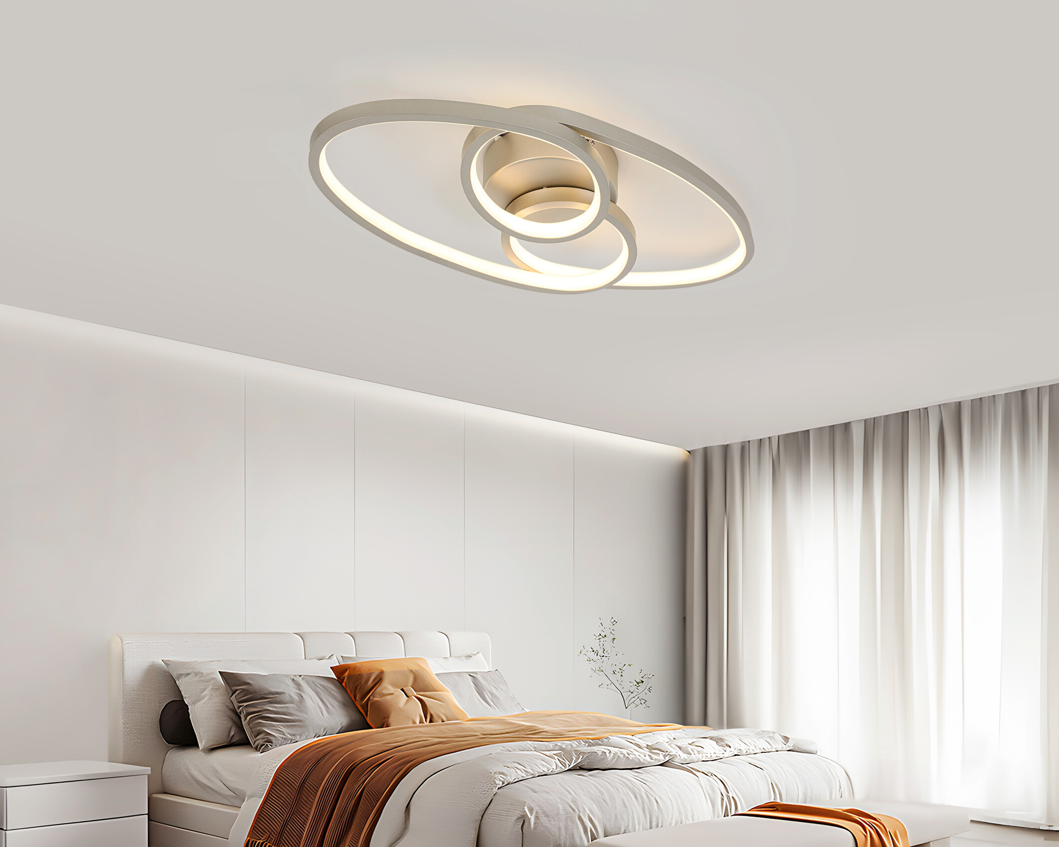 Nolo LED-Deckenleuchte Dual champagner Metall B/H/L: ca. 21x8x45 cm