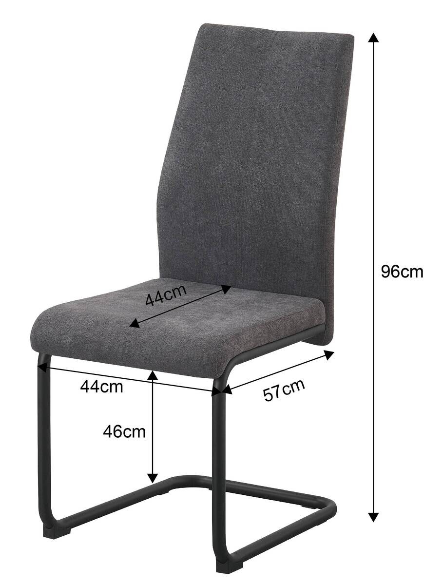 Schwingstuhl Noemi grau Microfaser B/H/T: ca. 44x96x57 cm Schwingstuhl Noemi grau Microfaser B/H/T: ca. 44x96x57 cm