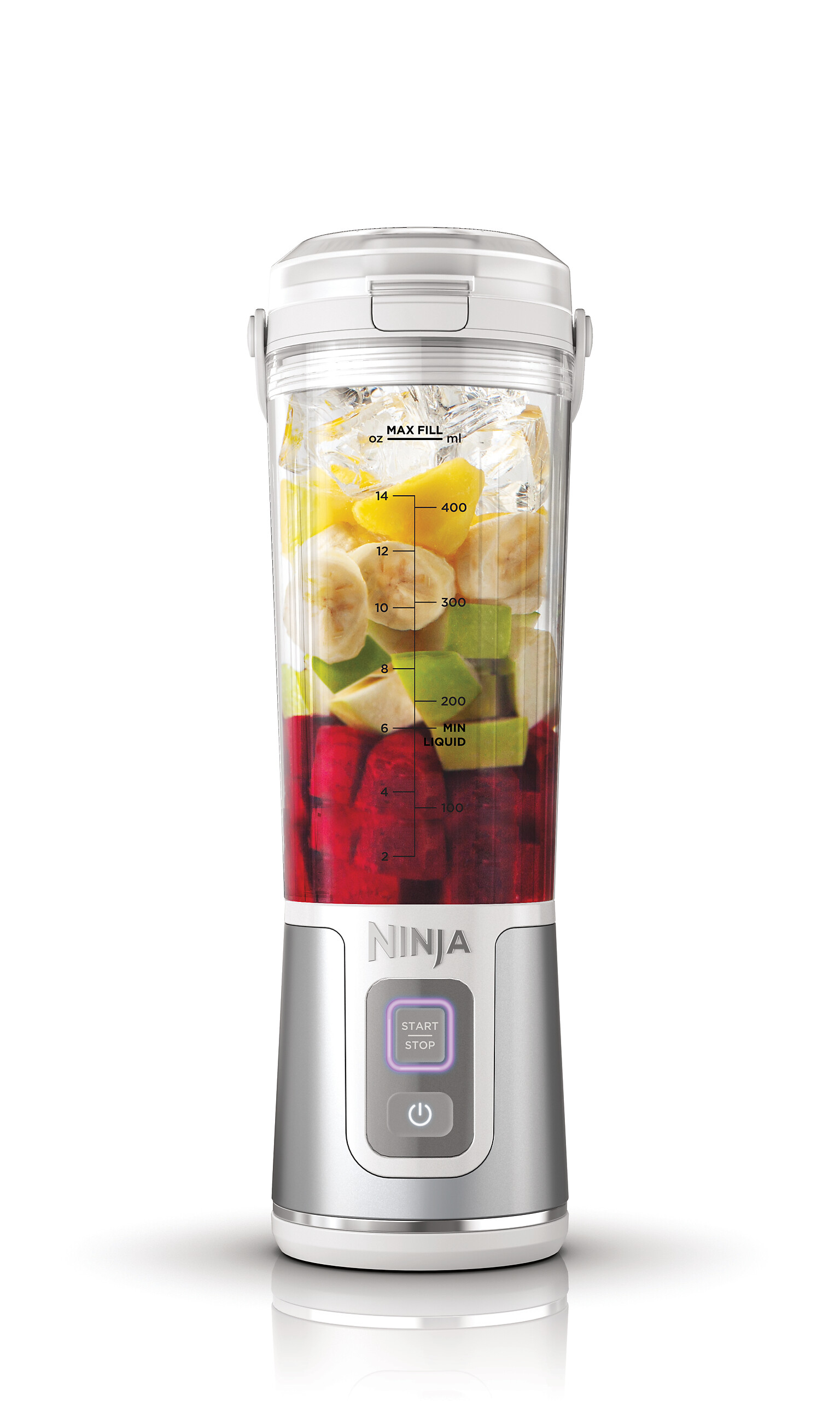 Ninja Standmixer weiß Kunststoff Edelstahl B/H/L: ca. 9x27x8,5 cm