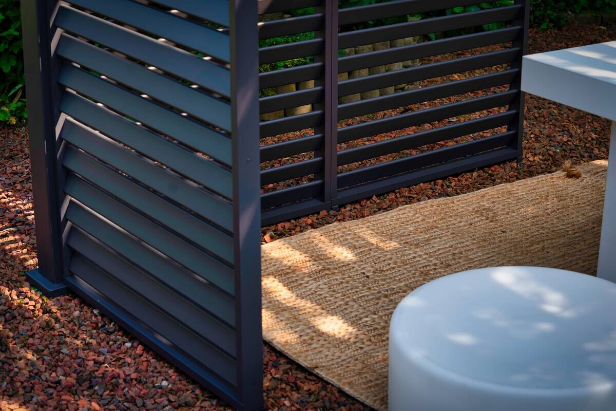 Mirador Lamellen-Seitenteil für Pergola Deluxe anthrazit Aluminium B/H/L: ca. 93x236,1x6 cm