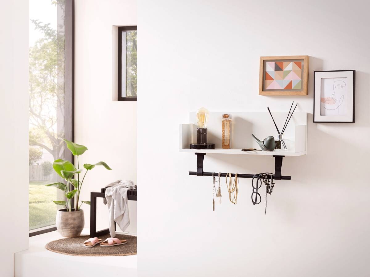 Regal Ella weiß matt B/H/T: ca. 59,8x31,5x13,5 cm