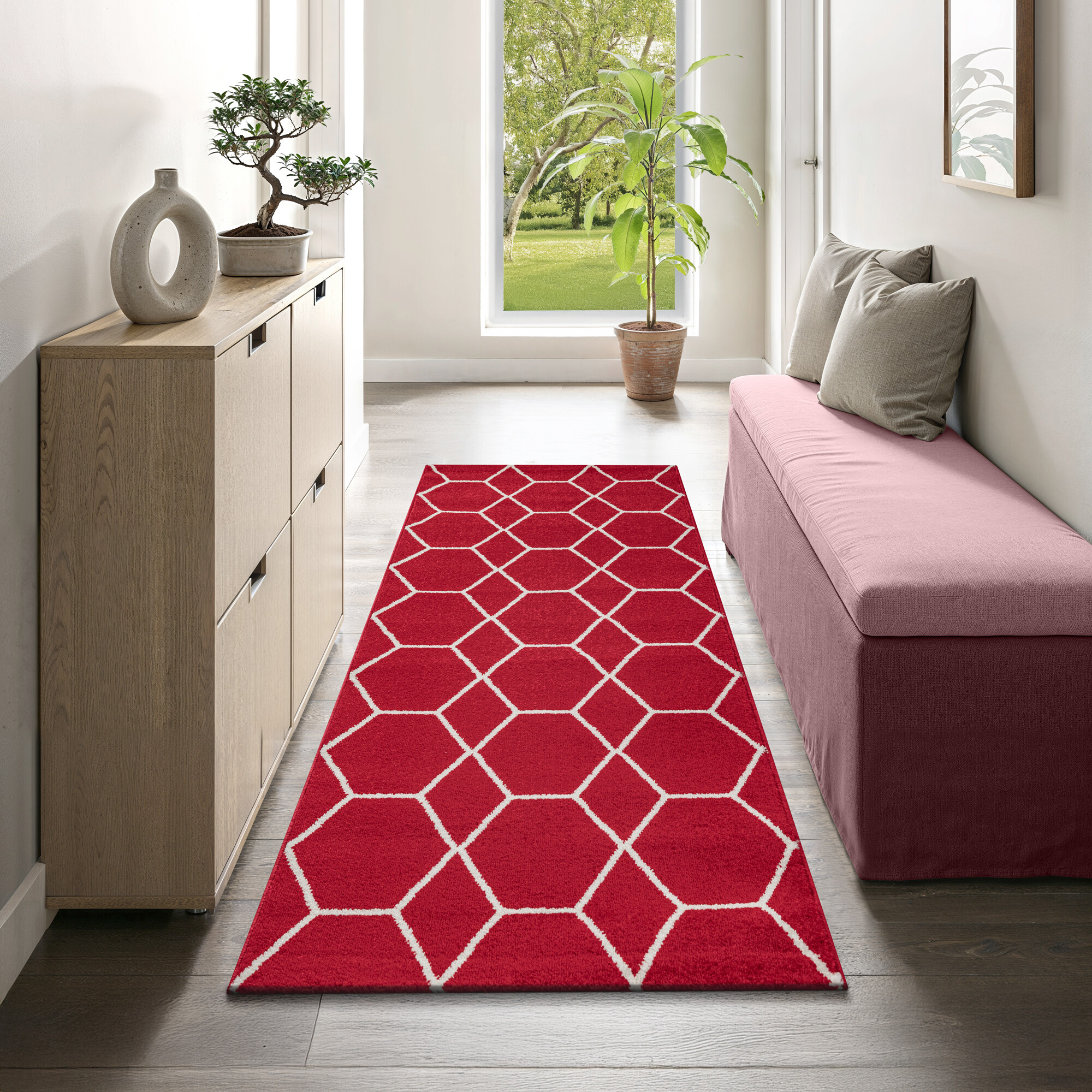 Sanat Teppich Trellis rot B/L: ca. 80x200 cm Sanat Teppich Trellis rot B/L: ca. 80x200 cm