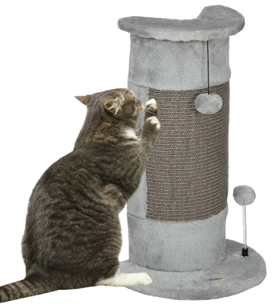 PawHut Kratzbaum grau Polypropylen B/H/L: ca. 25,5x34x58 cm