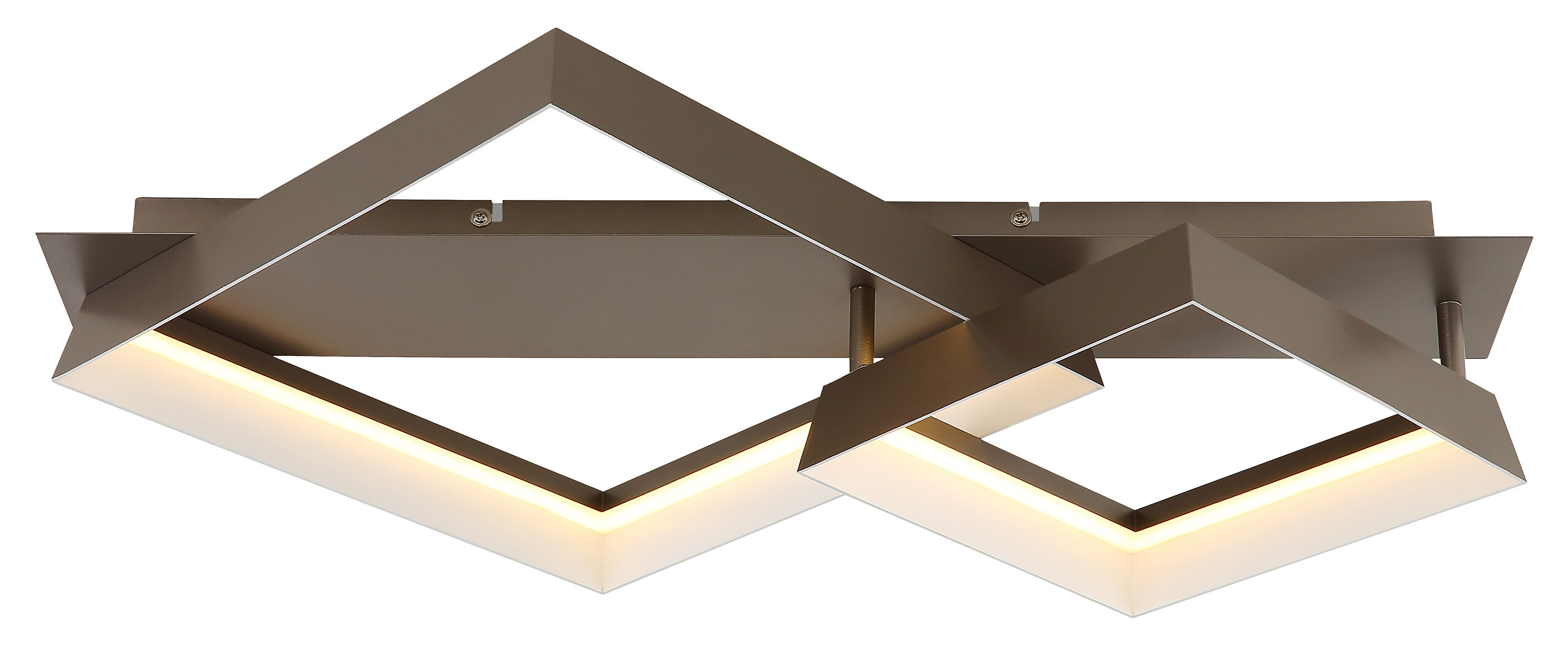 GLOBO Deckenleuchte kaffee Metall Kunststoff B/H/L: ca. 49,5x12x68,5 cm 1 Brennstellen