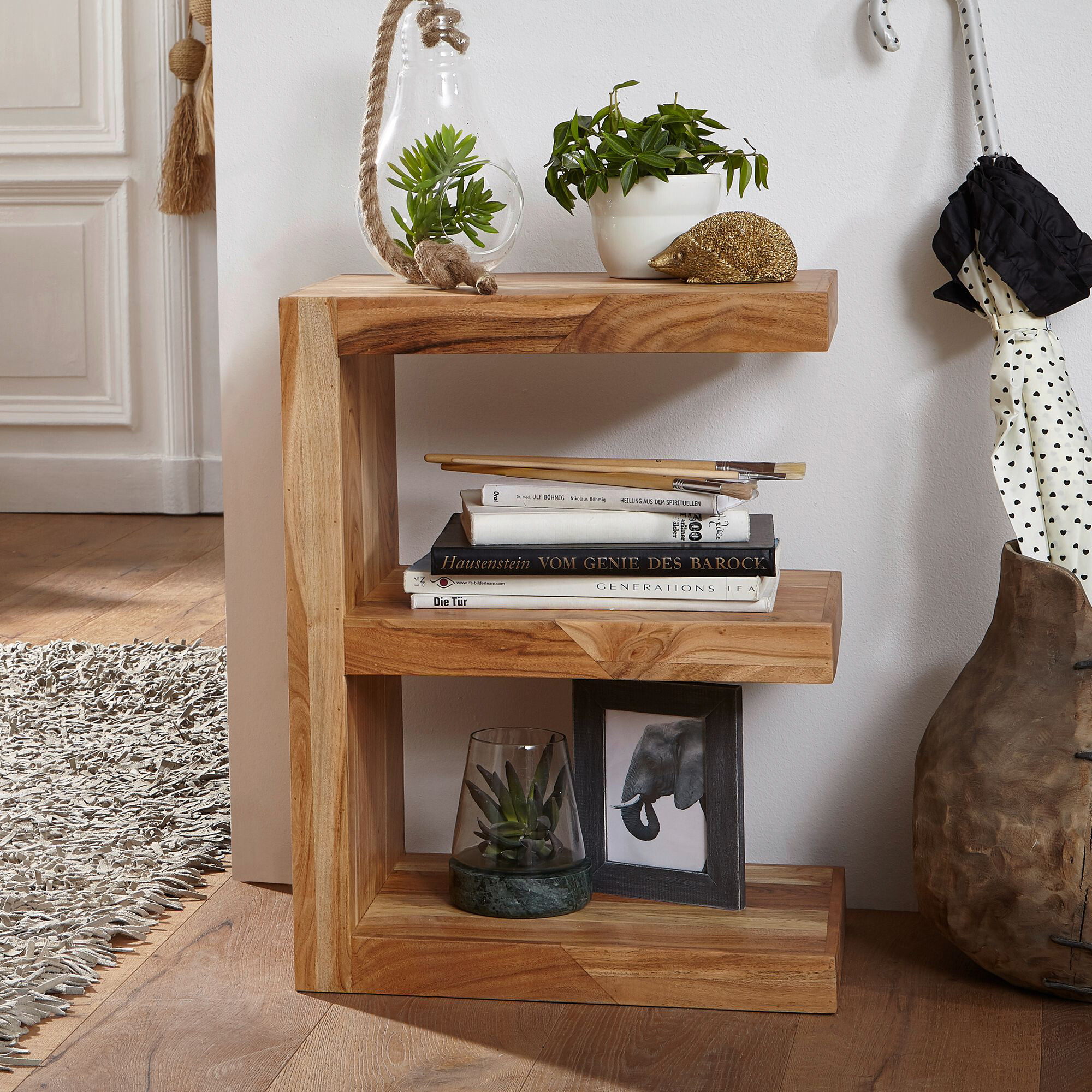 Beistelltisch natur Akazie B/H/T: ca. 45x60x30 cm