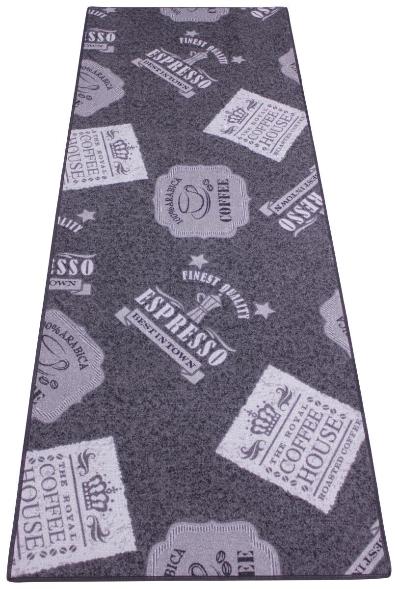 Küchenläufer Coffe Patterns grau B/L: ca. 67x180 cm