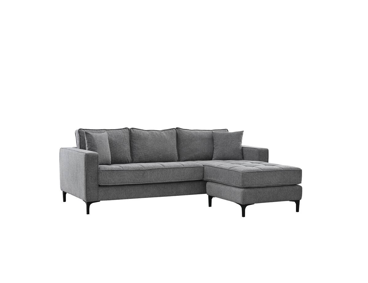Ecksofa hellgrau Microfaser B/H/T: ca. 238x67x185 cm