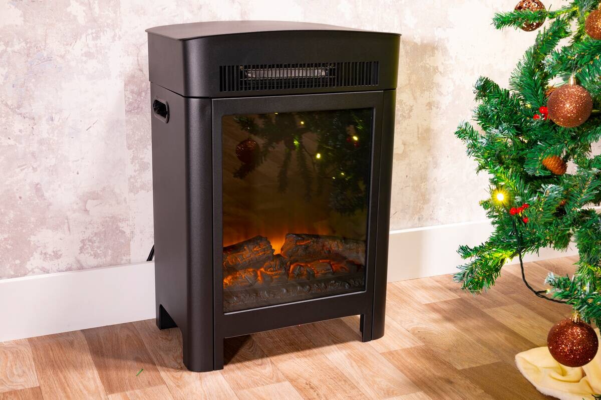 alpina Elektrokamin schwarz Metall B/H/T: ca. 59x41x26 cm ca. 1800 W