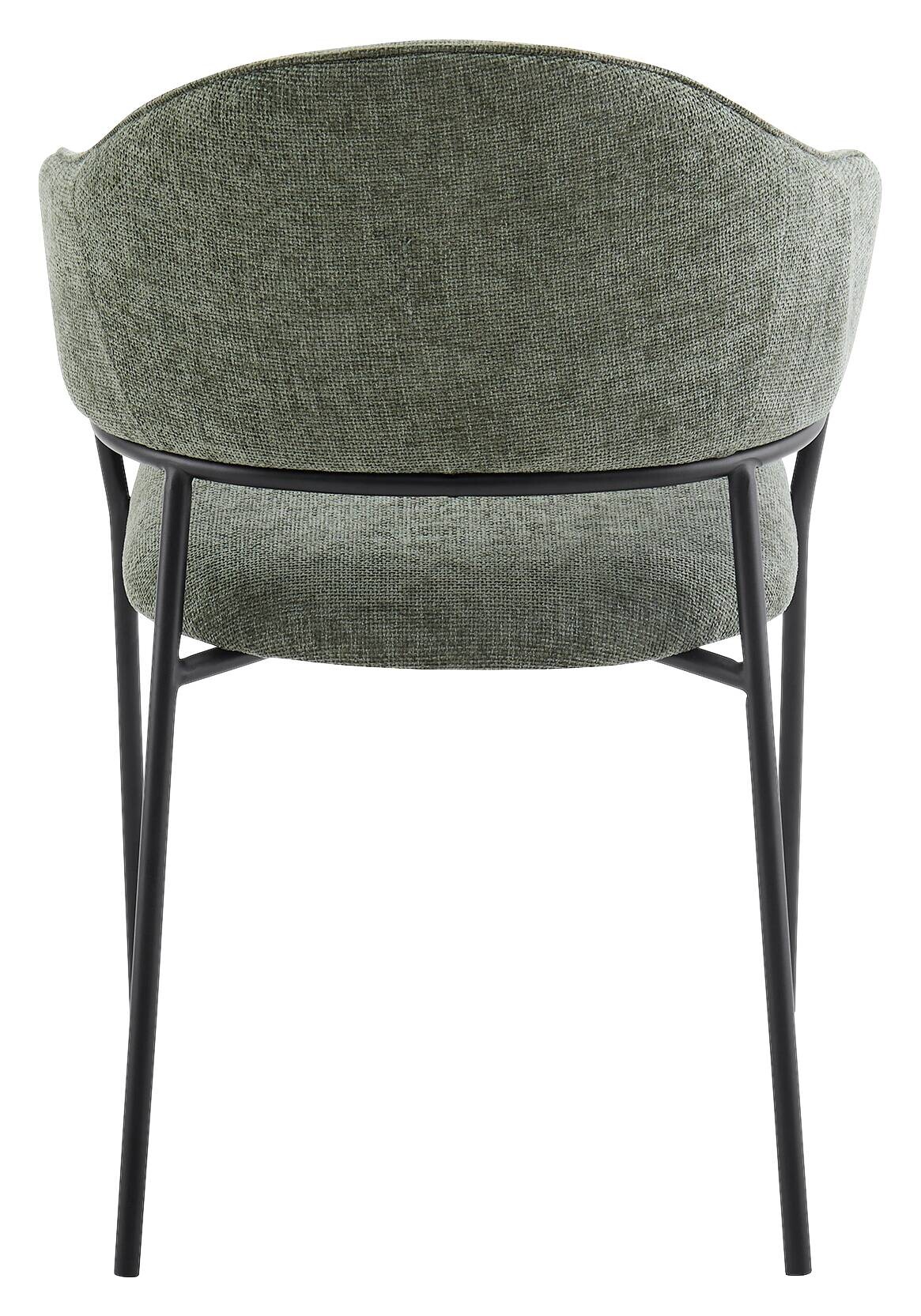 Stuhl CURVE, 2er-Set grün Stoff B/H/T: ca. 60x86x58 cm