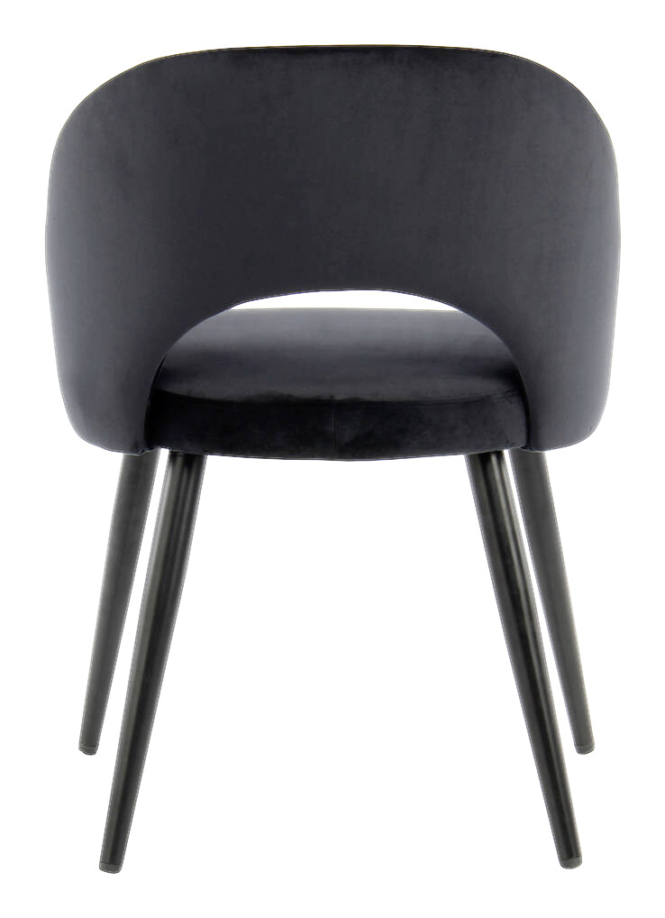 Stuhl Joris 100 2er schwarz Microfaser B/H/T: ca. 55x77x58 cm