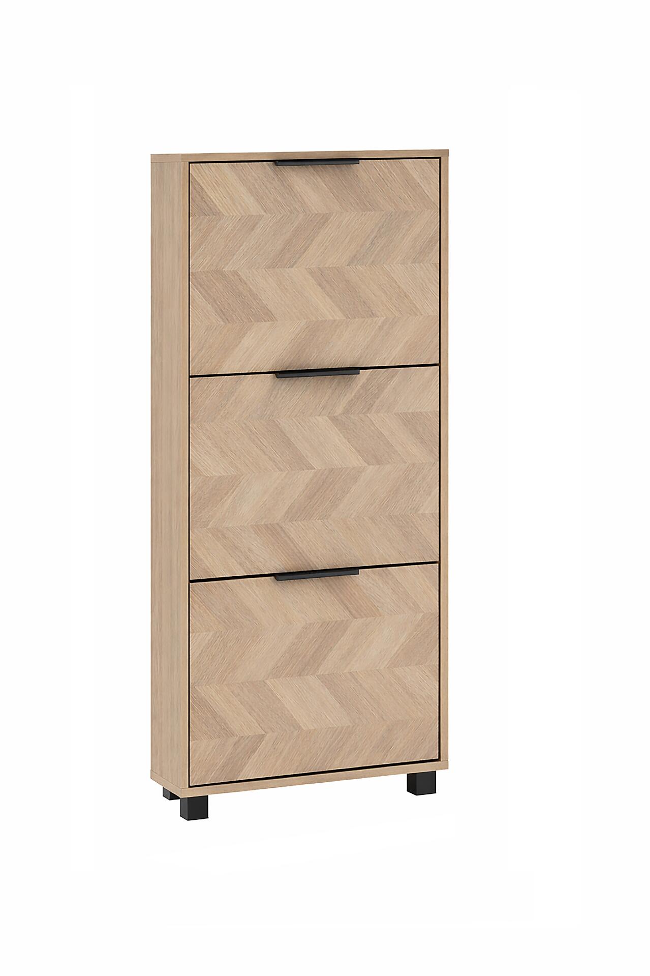 Schuhkipper Piazza, 3er Eiche Nachbildung B/H/T: ca. 59,8x124,5x19,55 cm