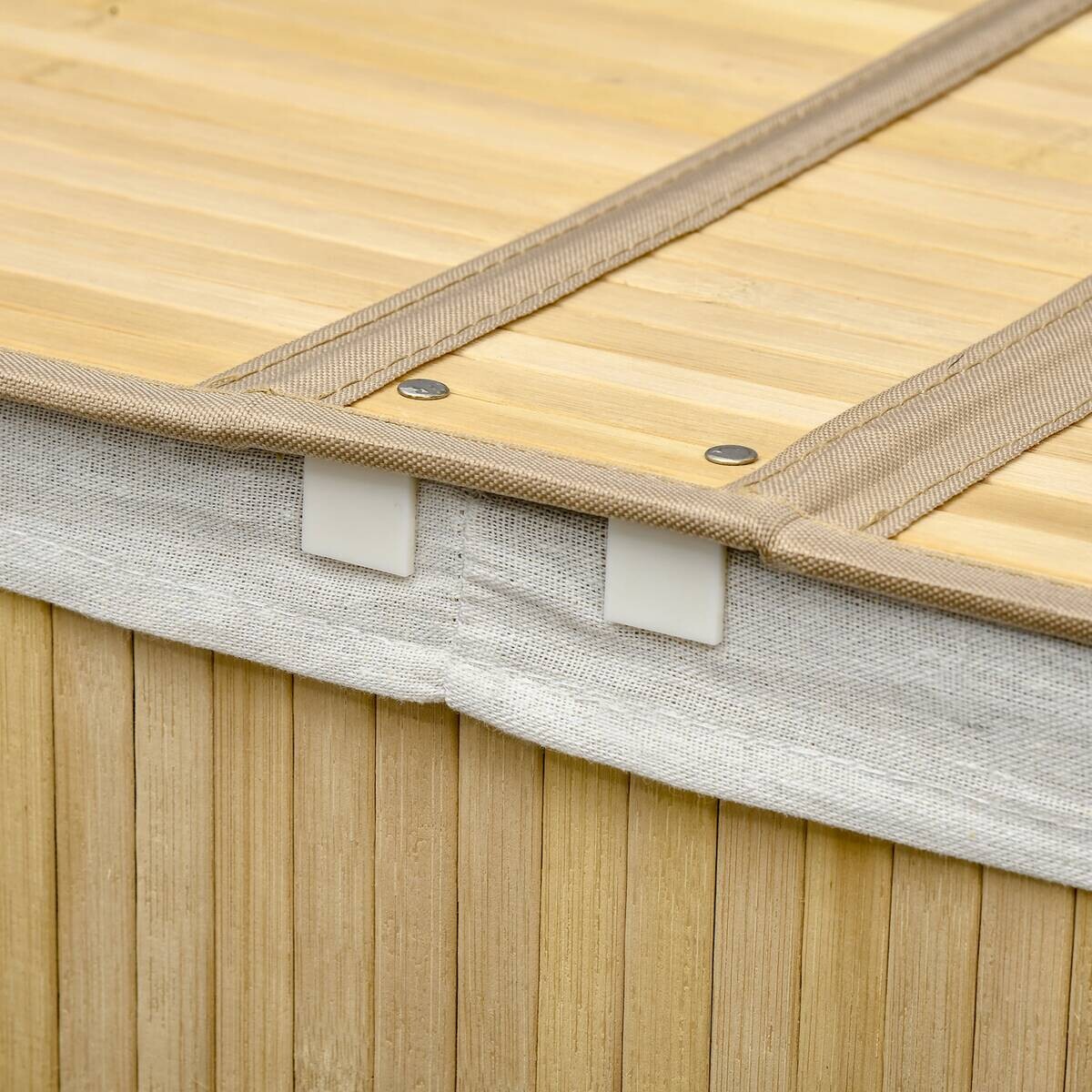 HOMCOM Wäschekorb natur Polypropylen B/H/L: ca. 37x62,5x60,5 cm