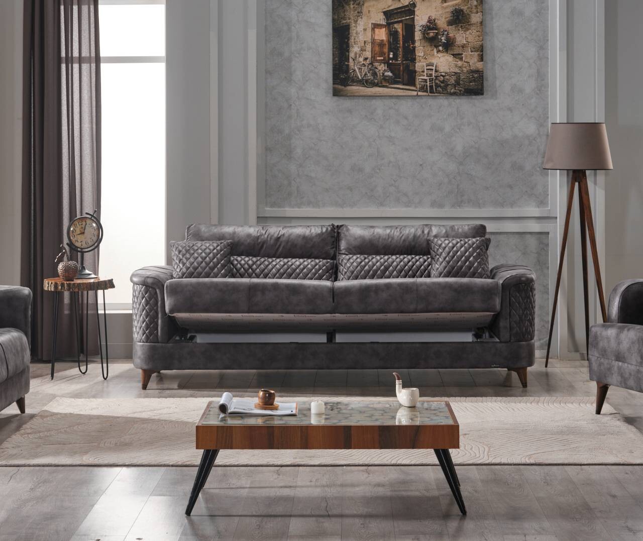 Sofa 3-2-1 anthrazit