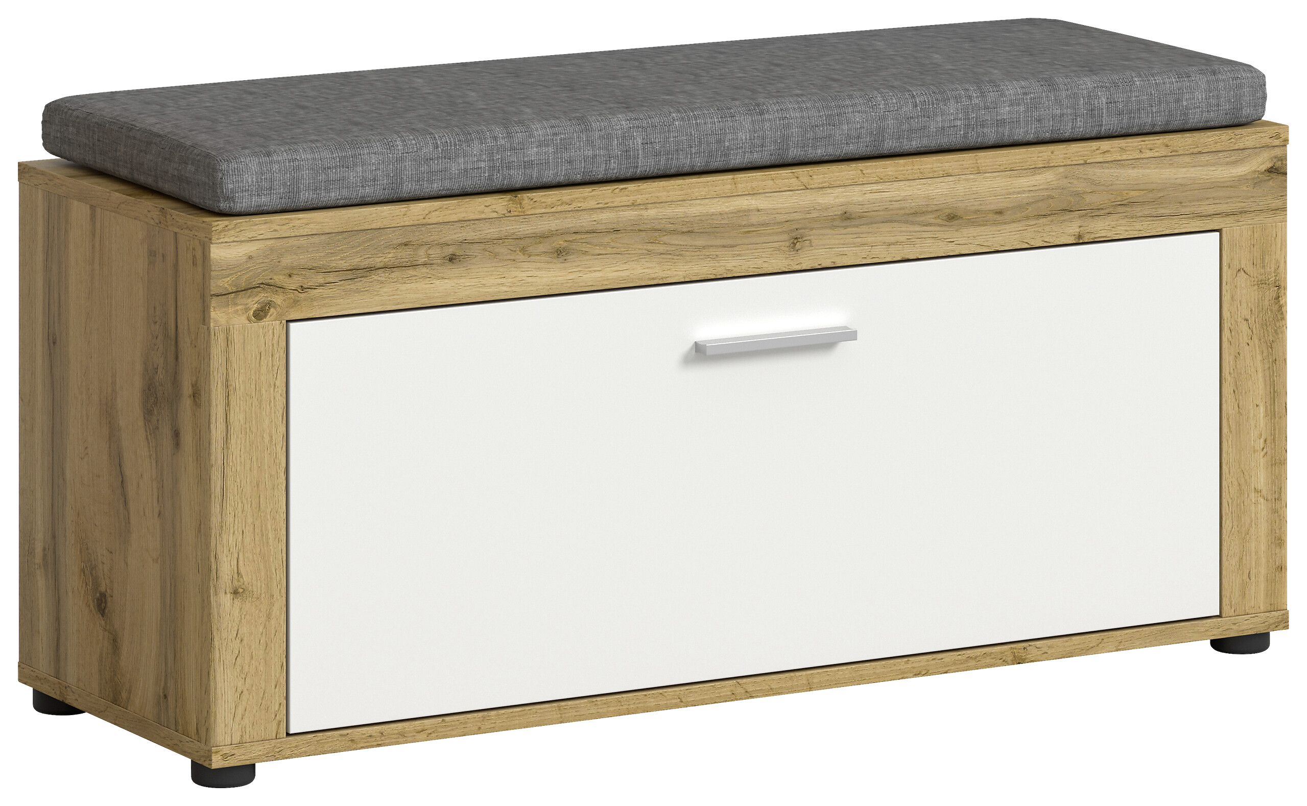 Sitzbank JAM Eiche Wotan Nachbildung weiß B/H/T: ca. 100x44x35 cm Sitzbank JAM Eiche Wotan Nachbildung weiß B/H/T: ca. 100x44x35 cm