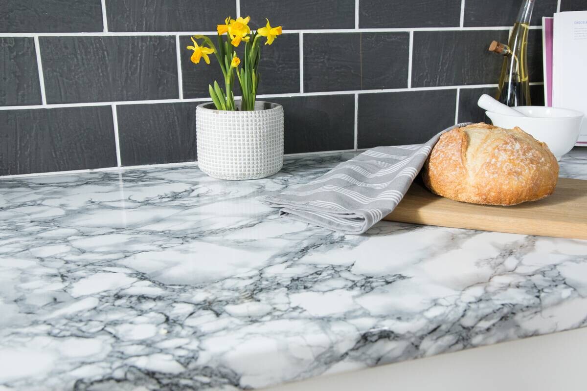 d-c-fix Dekofolie Marmoroptik weiß schwarz B/L: ca. 67,5x200 cm