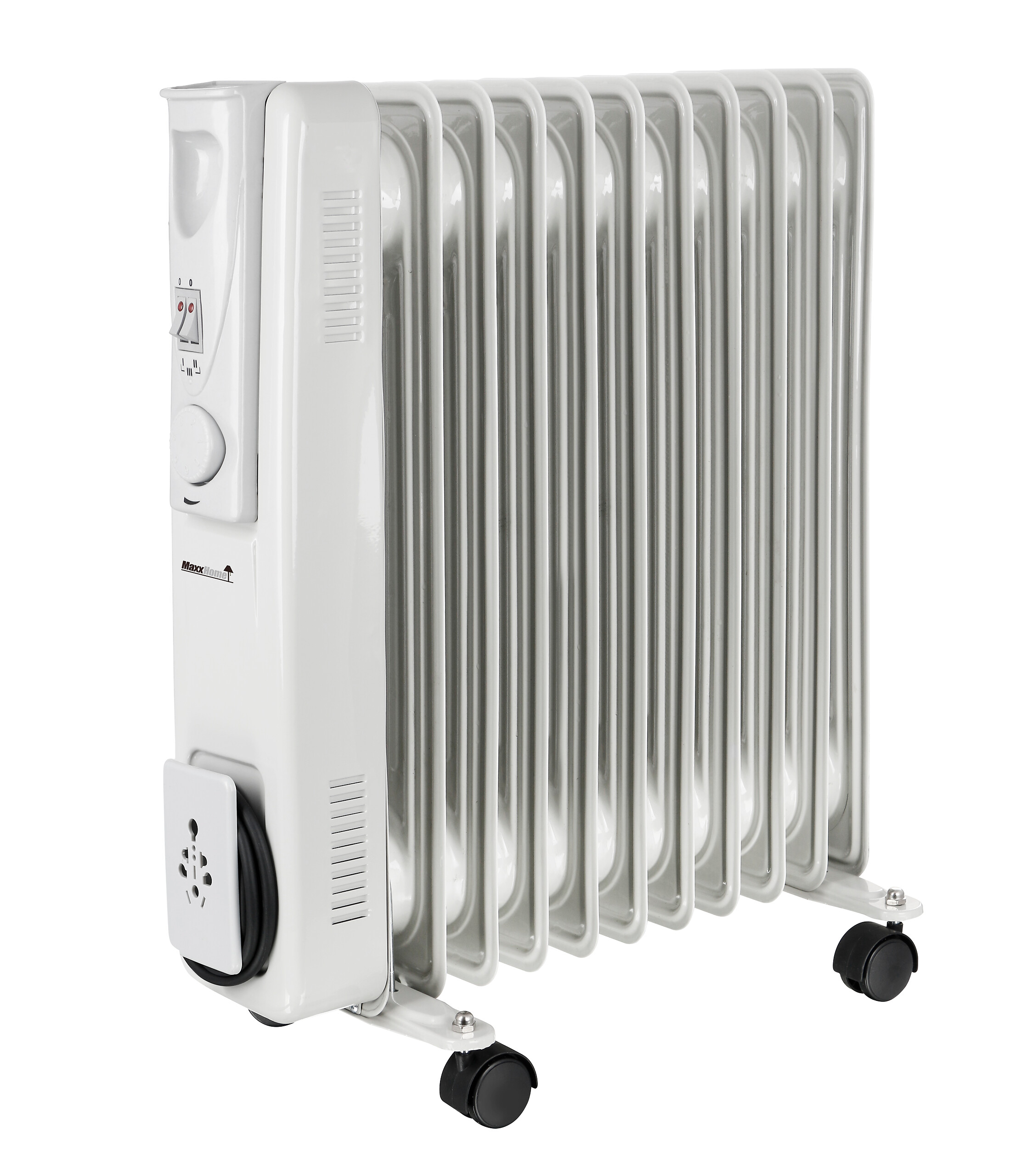 Ölradiator weiß Kunststoff Metall B/H/L: ca. 24x54,5x45 cm ca. 2000 W