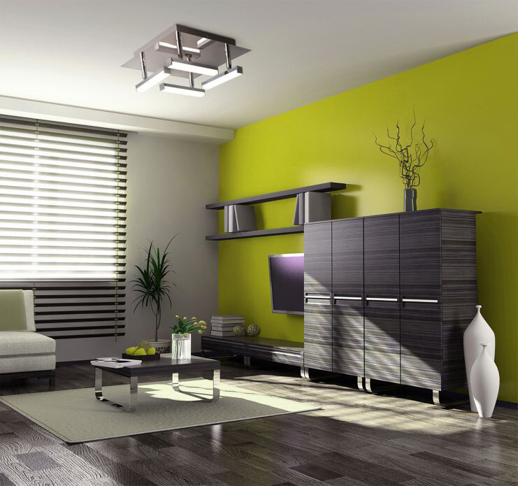 Näve Leuchten LED Deckenleuchte NV1228542 Chrom Metall Acryl B/H/T: ca. 25x11x25 cm null 4 Brennstellen