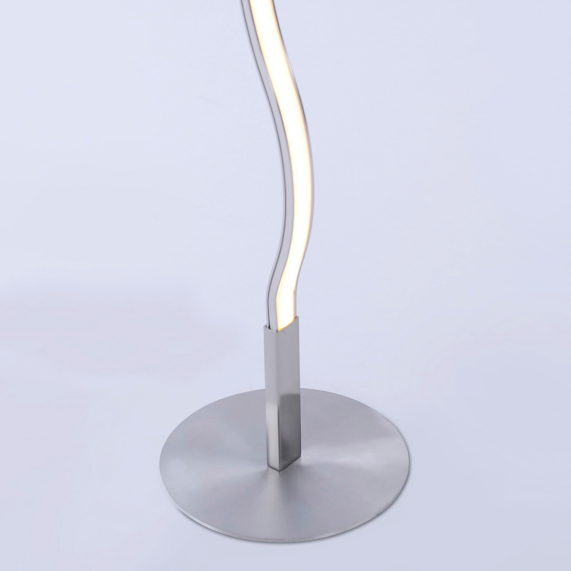 Just Light LED-Stehleuchte WAVE 15168-55 weiß stahlfarbig Metall Kunststoff B/H/T: ca. 14x120x14 cm 1 Brennstellen