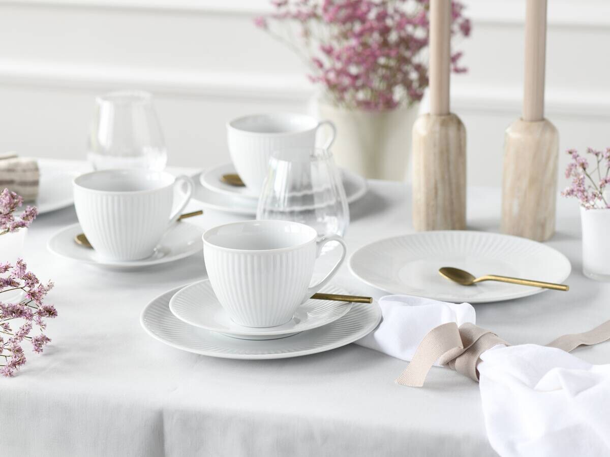 CreaTable Kombiservice Valencia weiß Porzellan 30 tlg.