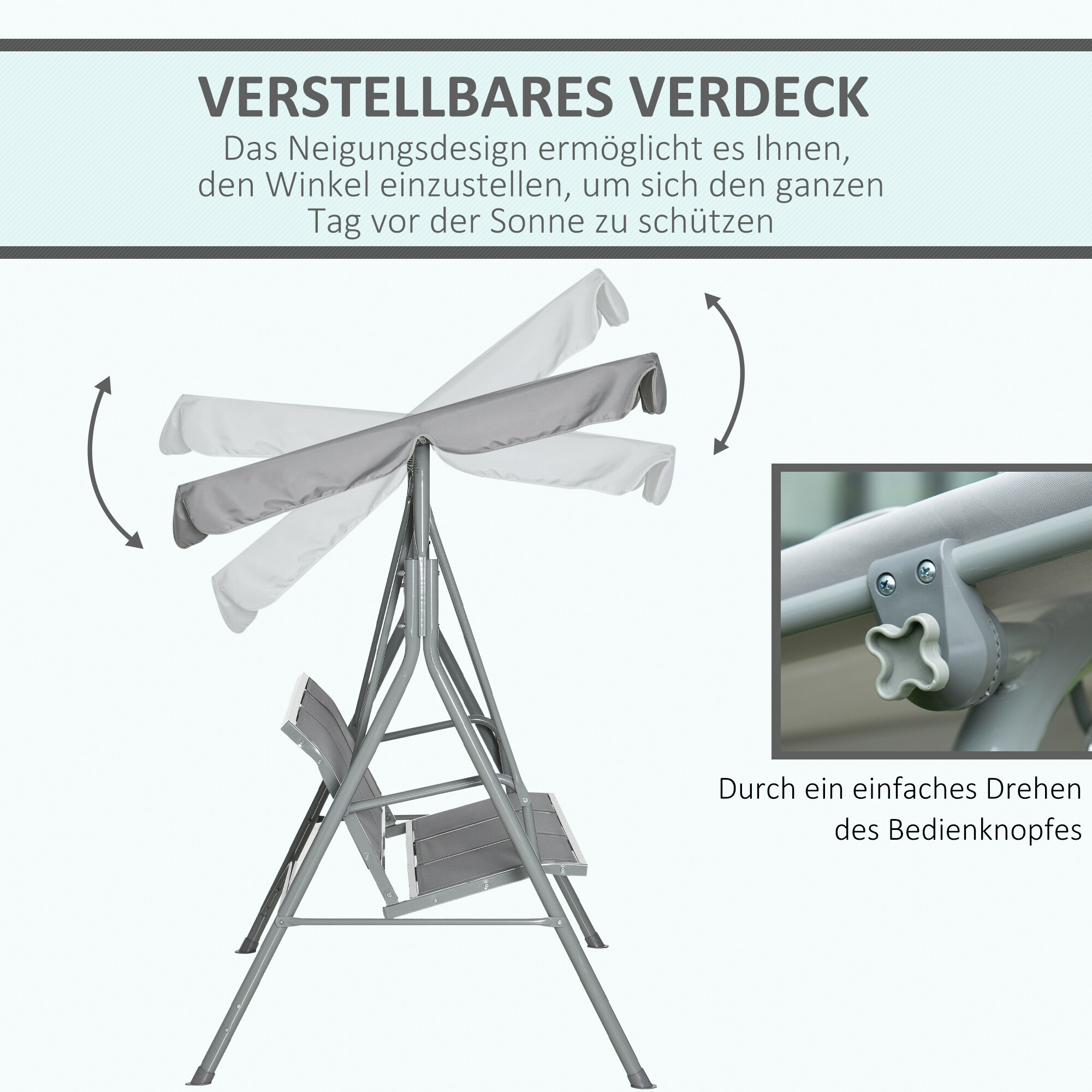 Outsunny Hollywoodschaukel creme Polyester B/H/L: ca. 110x153x170 cm