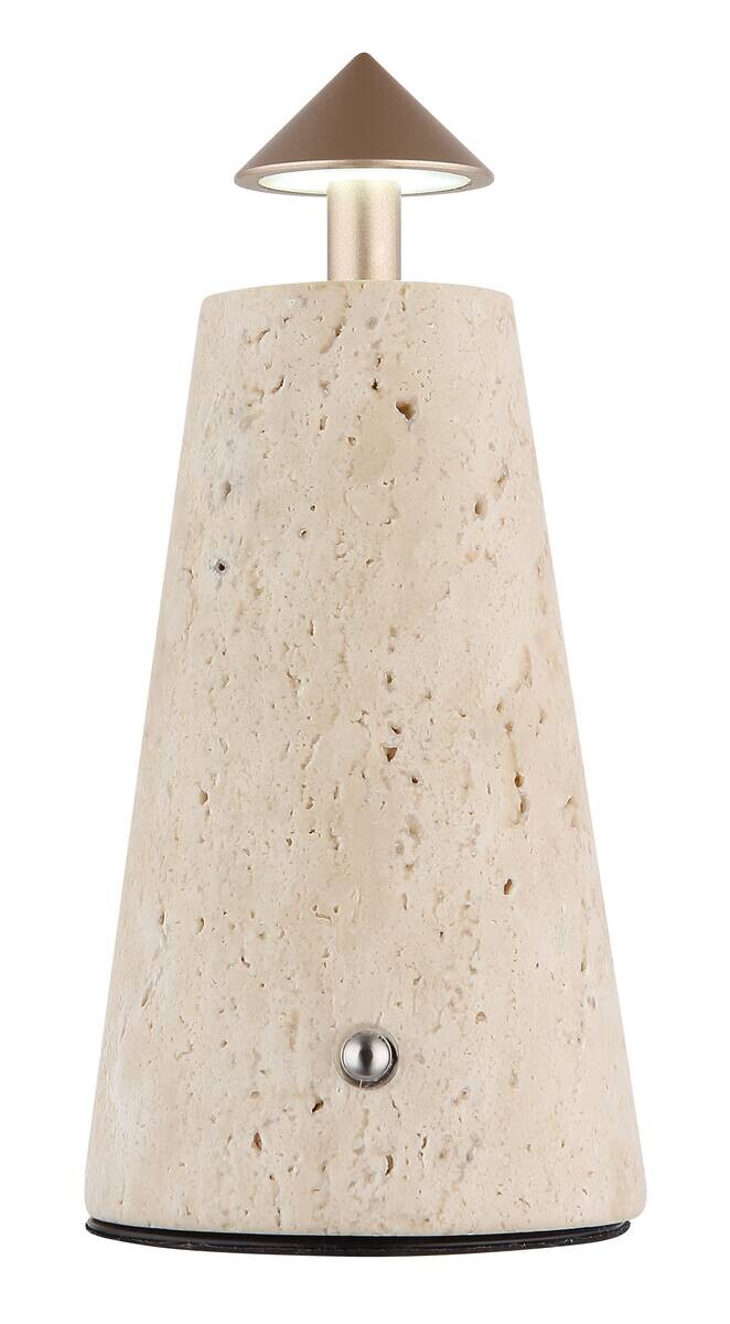 GLOBO LED-Tischleuchte Cappuccino grau schwarz Stein Metall Kunststoff H/D: ca. 19x9 cm 1 Brennstellen