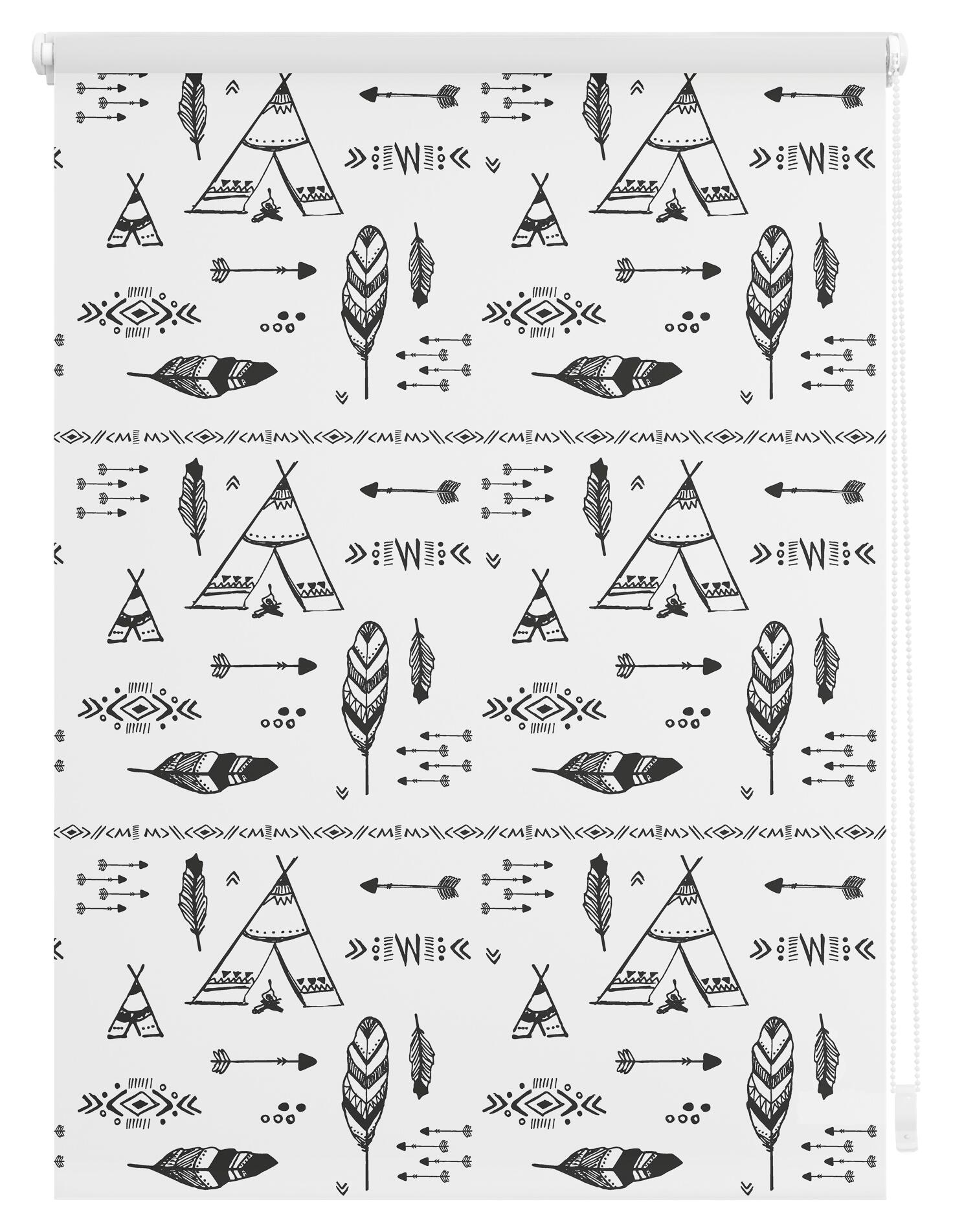 LICHTBLICK Verdunkelungsrollo Tipi schwarz B/L: ca. 80x150 cm