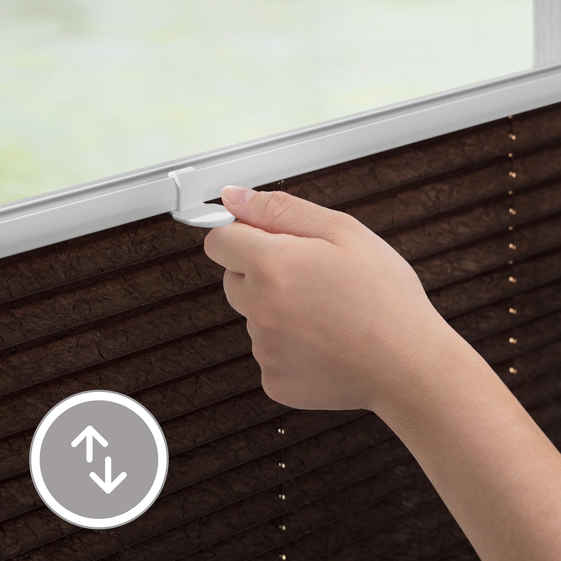 LICHTBLICK Spannplissee braun B/L: ca. 100x130 cm