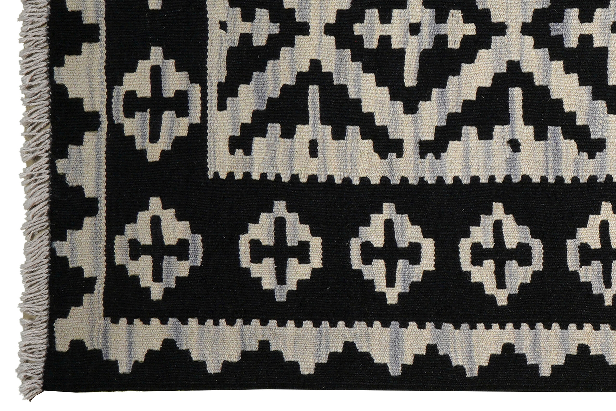 PersaTepp Teppich Kelim Gashgai schwarz B/H/L: ca. 83x1x293 cm